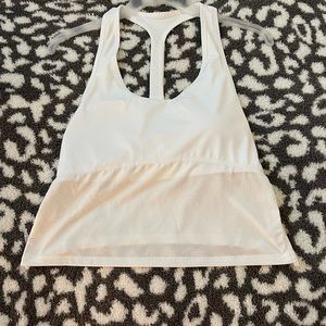 FABLETICS workout crop with padded bra all white size L